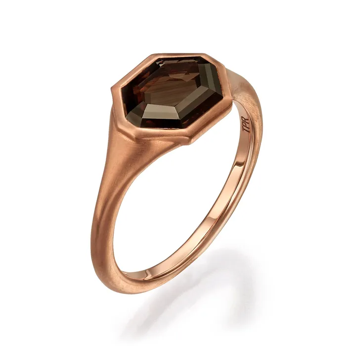 Brown Octagon Fancy Ring The Private Room Fine Jewelry Rings