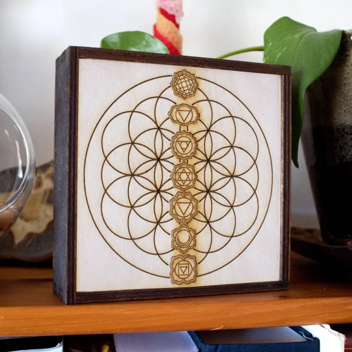 Chakra Crystal Grid Box 6x6 Most Amazing Earrings
