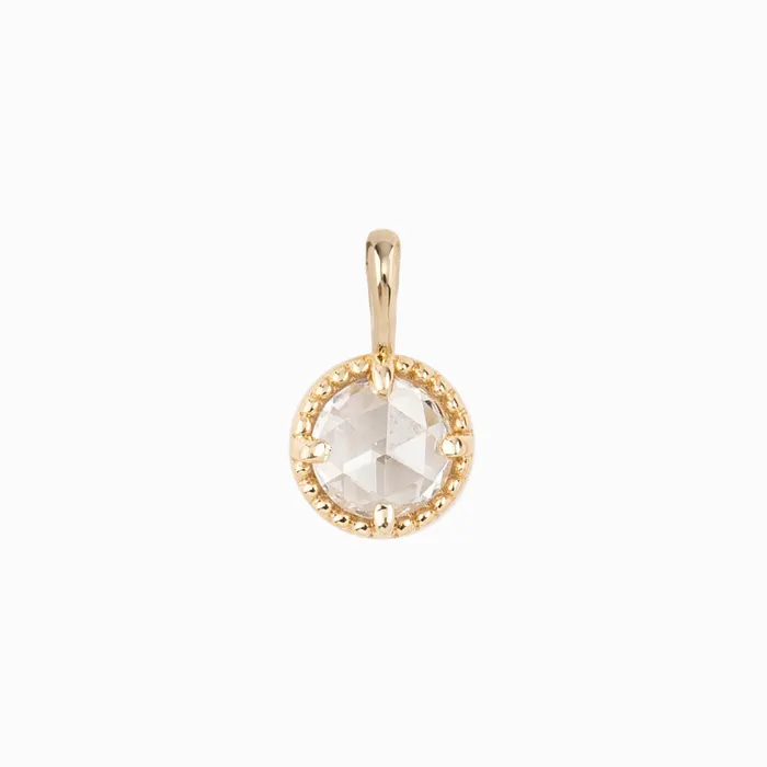 Charm Necklaces Envero Jewelry Rose Cut Diamond Dahlia Charm Charm Necklaces Envero Jewelry Rose Cut Diamond Dahlia Charm
