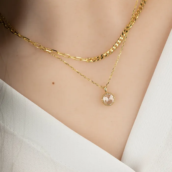 Charm Necklaces Envero Jewelry Rose Cut Diamond Dahlia Charm Charm Necklaces Envero Jewelry Rose Cut Diamond Dahlia Charm