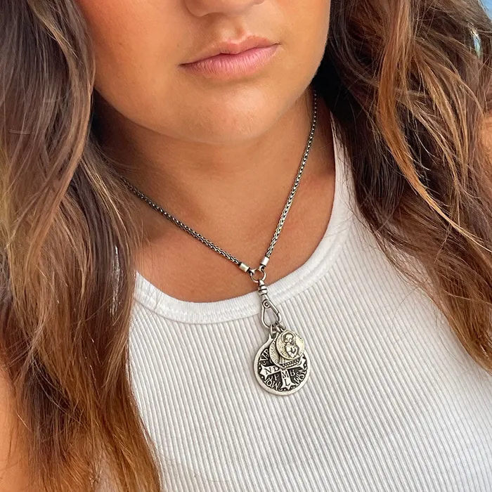 Charm Necklaces HeidiJHale Designs Sterling Silver Chains Charm Holder 25 185