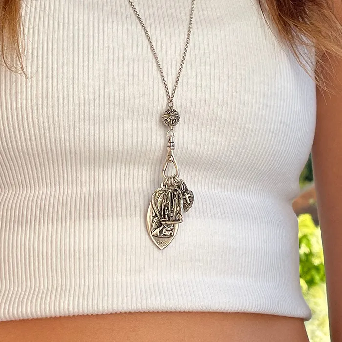 Charm Necklaces HeidiJHale Designs Sterling Silver Chains Charm Holder 25 185