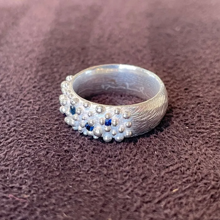 Dahlia Kanner Rings Bumpy Sapphire Cluster Ring Dahlia Kanner Rings Bumpy Sapphire Cluster Ring