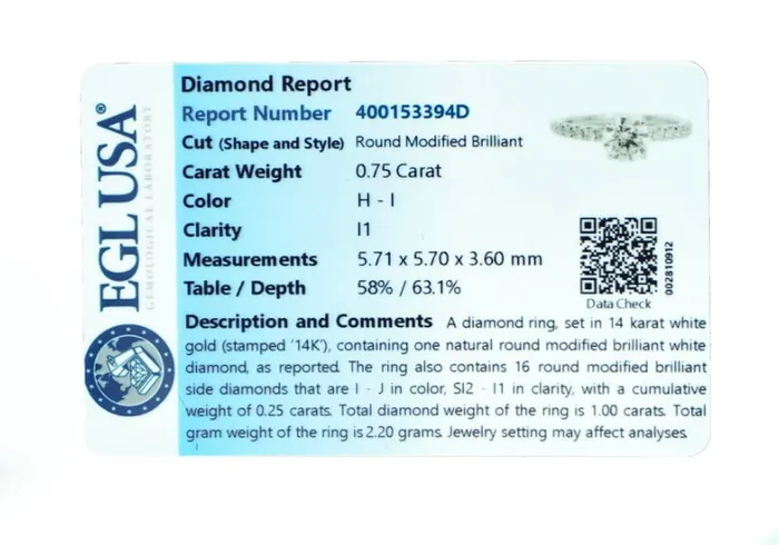 Diamond Ring 14k WG Diamond Ring Ref 10104678 MR Jewelers Rings