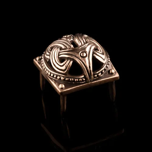 DomeShaped Belt Stud From Birka Northan Viking Silver Earrings