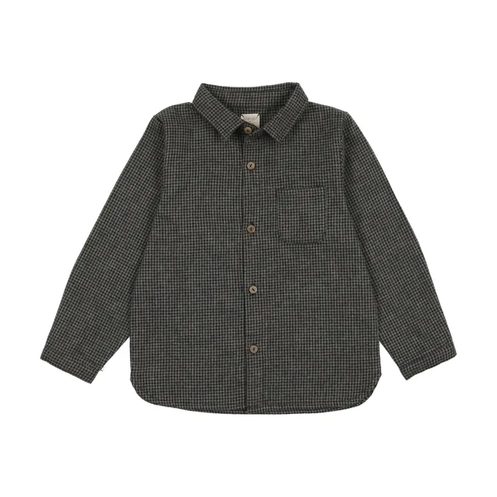 Earrings Analogie Boys Shirt Gray Houndstooth Analogie
