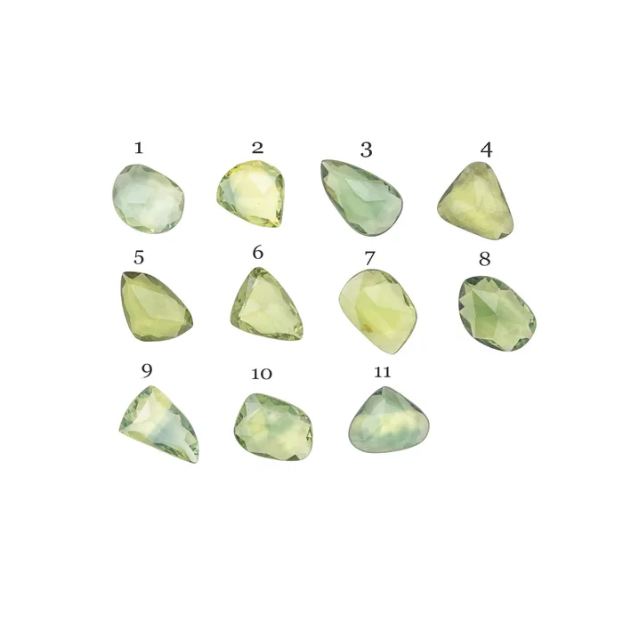 Earrings Envero Jewelry 040ct Organic Shape Green Sapphire CS220