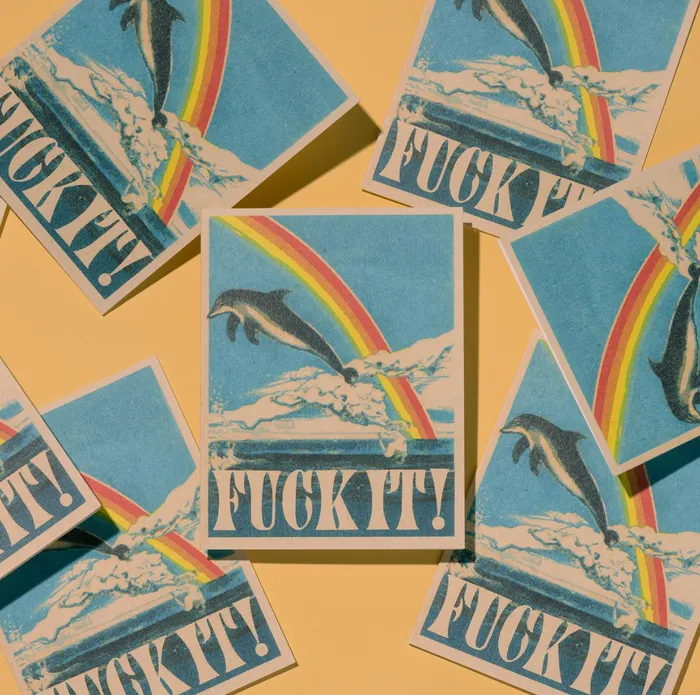 Earrings Fuck It Card Red Cap Cards
