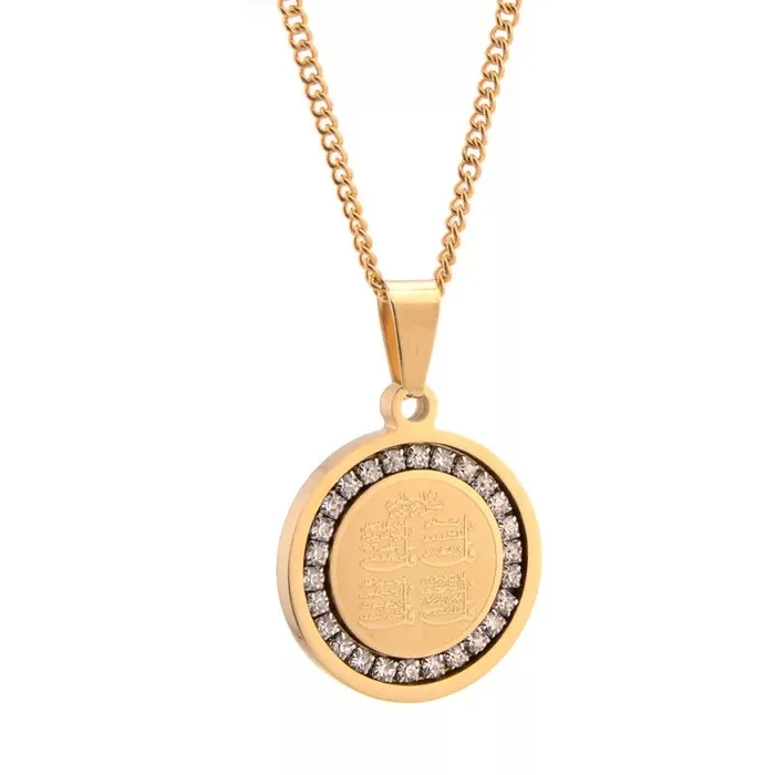 Earrings Iced Out Circle 4 Quls Gold JustDuaIt