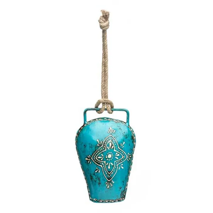 Earrings Matr Boomie Fair Trade Henna Treasure Bell Large Teal
