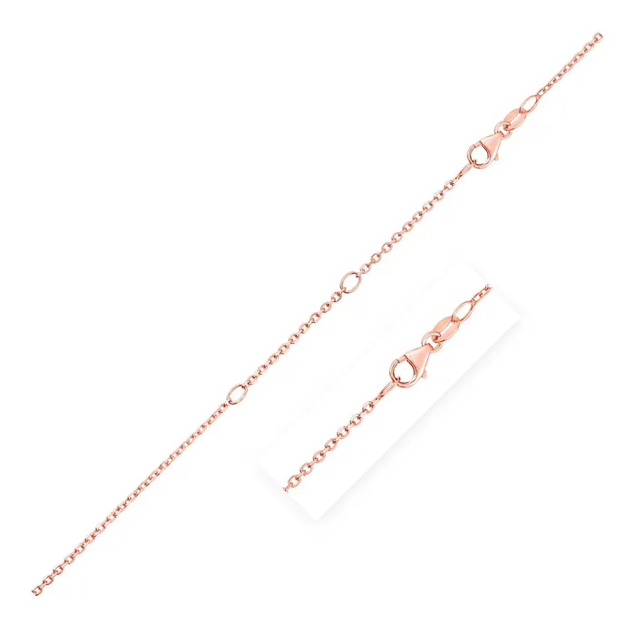 Earrings MayaMila Double Extendable Cable Chain in 14k Rose Gold 12mm