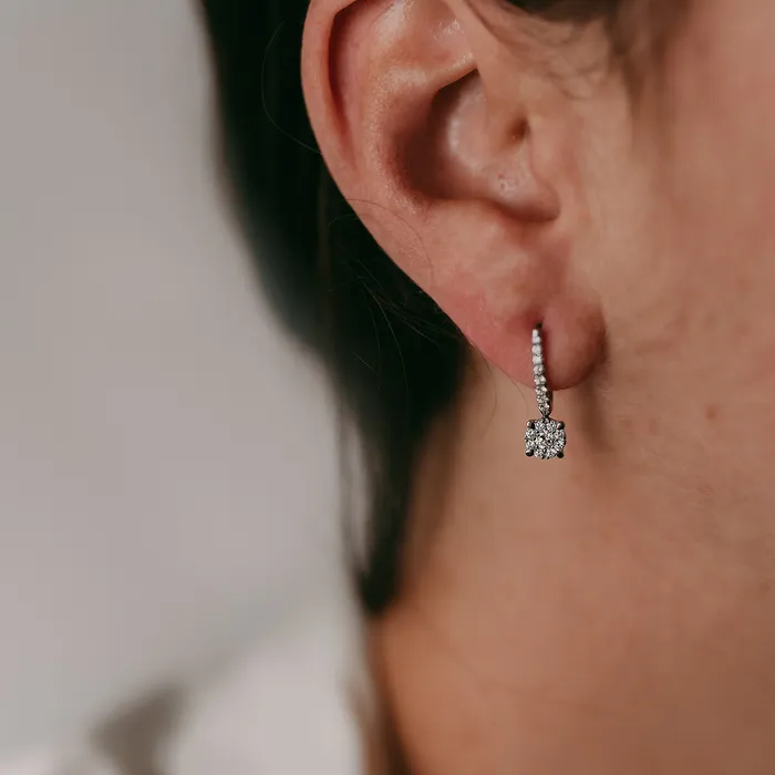 Earrings Mini Hoop Earrings With Diamonds Drop The Private Room Fine Jewelry