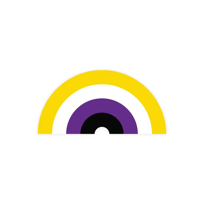 Earrings The Little Gay Shop Nonbinary Pride Rainbow Sticker