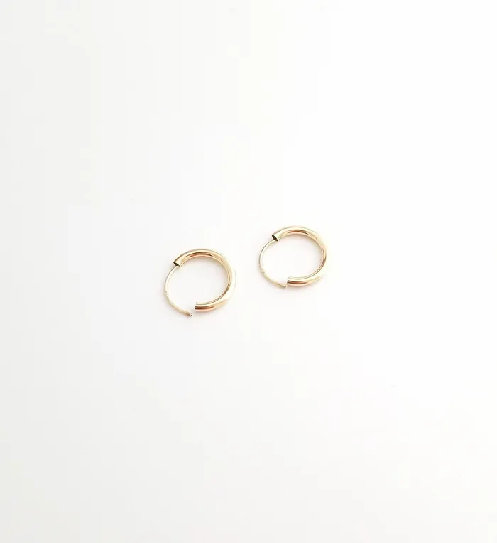 ellie k and co Earrings Dainty Gold Endless Hoops