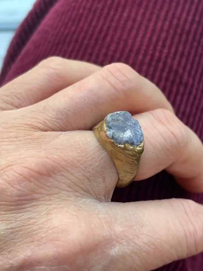 Emilie Shapiro Jewelry Rings Guardian Signet Ring Tanzanite 7
