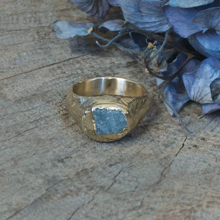 Emilie Shapiro Jewelry Rings Guardian Signet Ring Tanzanite 7