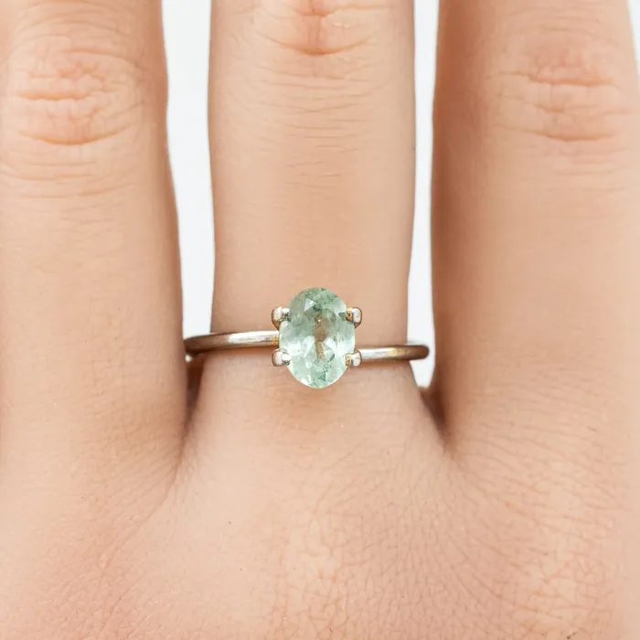 Envero Jewelry 148ct Oval Cut Aqua Green Montana Sapphire SO431 Rings Envero Jewelry 148ct Oval Cut Aqua Green Montana Sapphire SO431 Rings