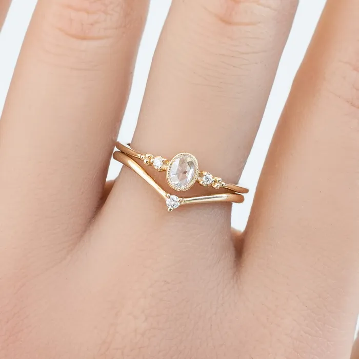 Envero Jewelry Aster Chevron Petite Ring Rings Envero Jewelry Aster Chevron Petite Ring Rings