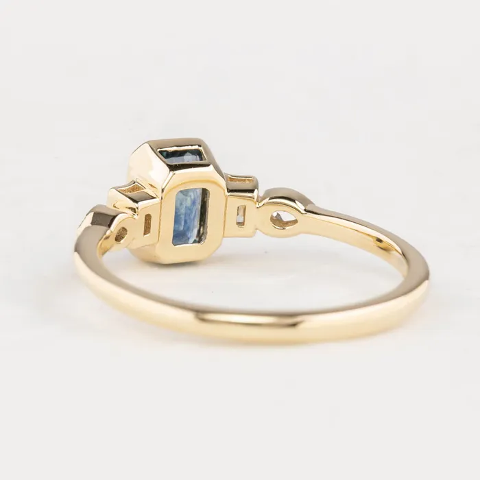 Envero Jewelry Edith Ring Blue Montana Sapphire 14k Yellow Gold One of a kind Rings Envero Jewelry Edith Ring Blue Montana Sapphire 14k Yellow Gold One of a kind Rings