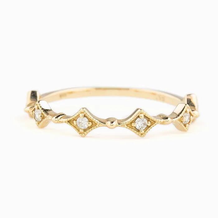 Envero Jewelry Rings Star Diamond Half Eternity Ring