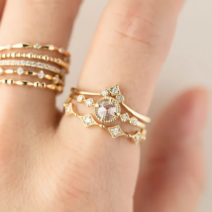 Envero Jewelry Rings Star Diamond Half Eternity Ring Envero Jewelry Rings Star Diamond Half Eternity Ring