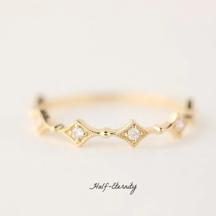 Envero Jewelry Rings Star Diamond Half Eternity Ring Envero Jewelry Rings Star Diamond Half Eternity Ring