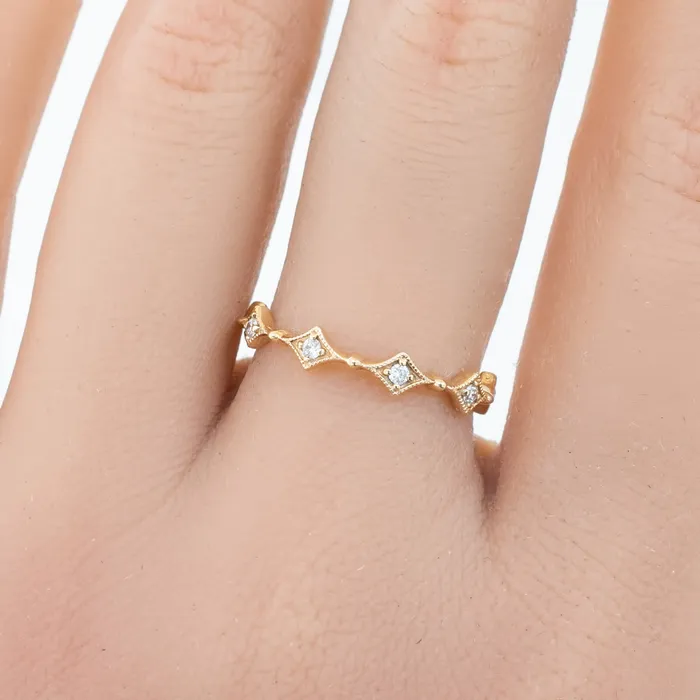 Envero Jewelry Rings Star Diamond Half Eternity Ring Envero Jewelry Rings Star Diamond Half Eternity Ring