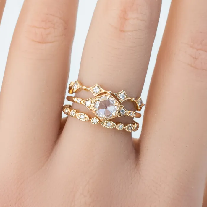 Envero Jewelry Rings Star Diamond Half Eternity Ring Envero Jewelry Rings Star Diamond Half Eternity Ring