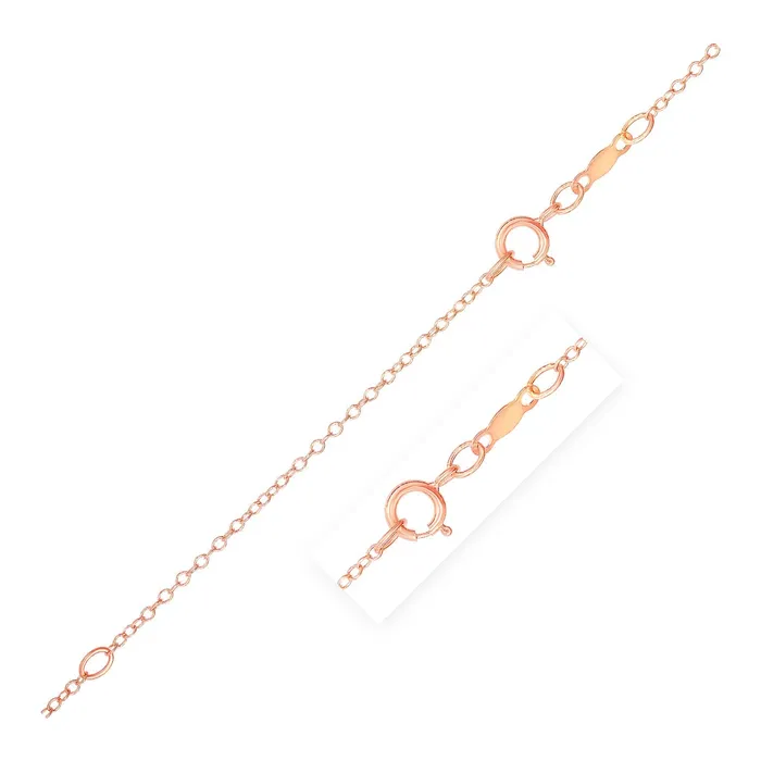 Extendable Cable Chain in 14k Rose Gold 12mm MayaMila Earrings