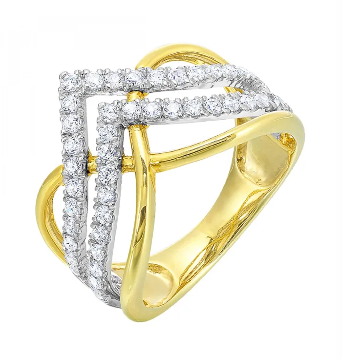 GemsOne Rings 14K TT Gold Diamond Ring RG140931YC