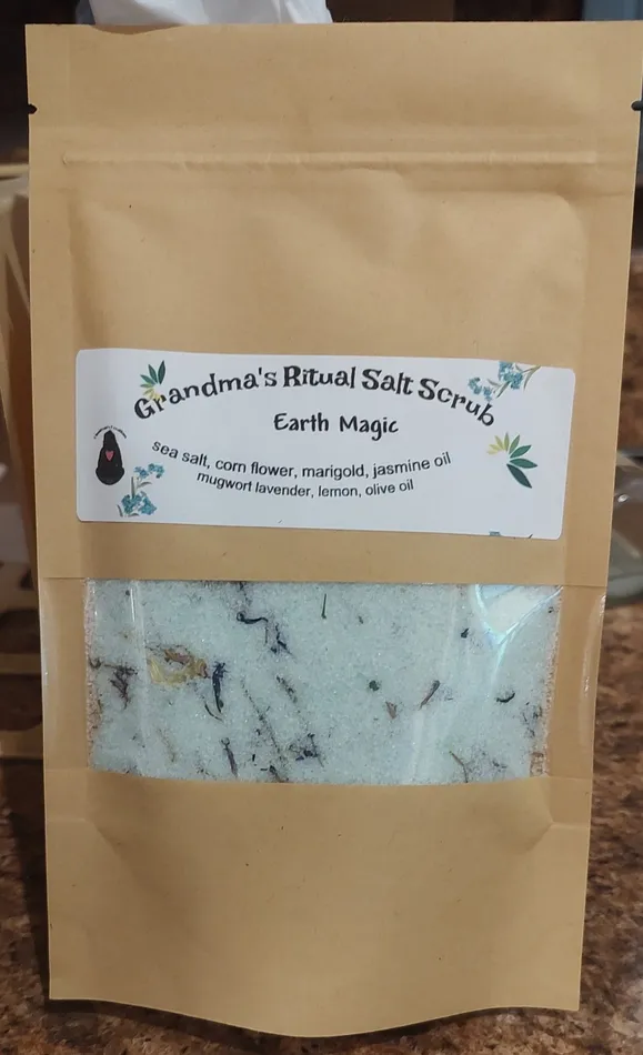 Grandmas Ritual Salt Scrub Earth Magic Sangoma LLC Necklaces
