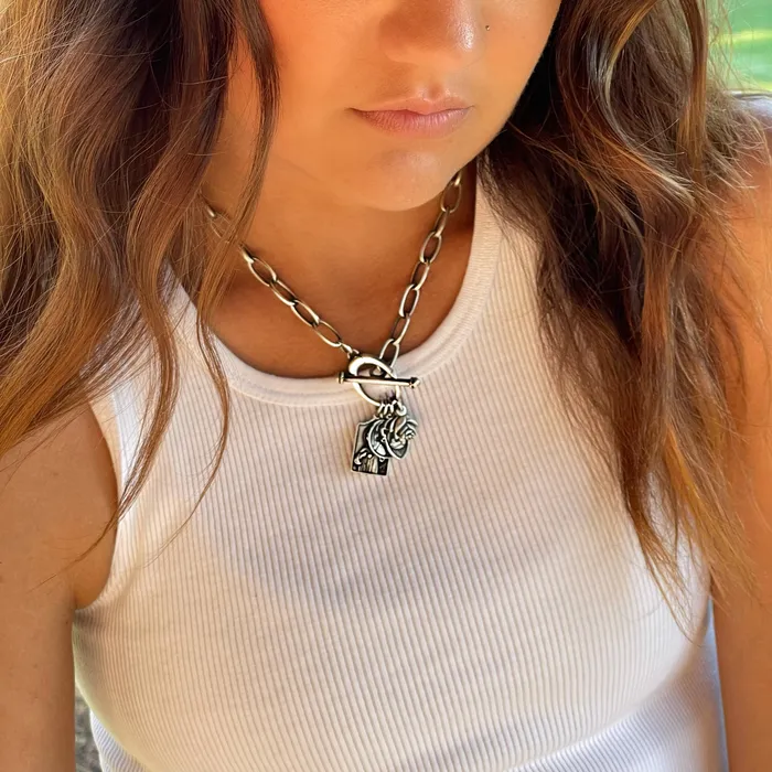 HeidiJHale Designs Charm Necklaces Large Jerusalem Cross Charm