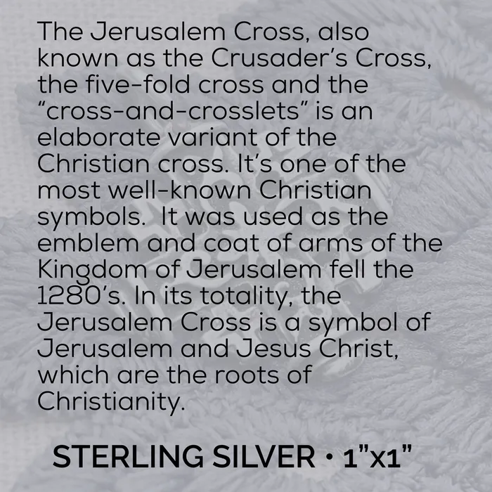 HeidiJHale Designs Charm Necklaces Large Jerusalem Cross Charm