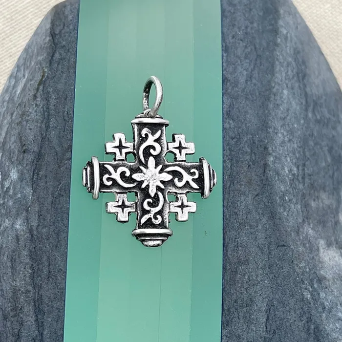 HeidiJHale Designs Charm Necklaces Large Jerusalem Cross Charm