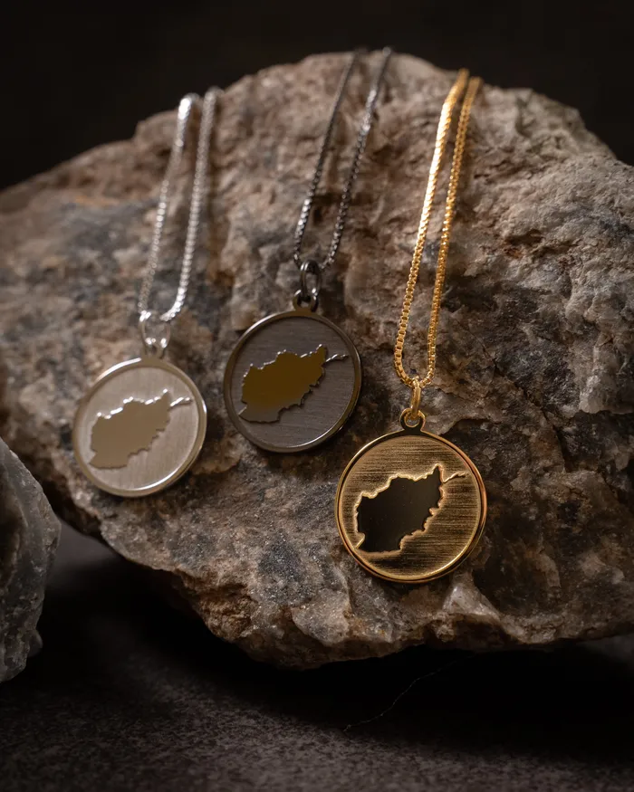 JustDuaIt Necklaces Afghanistan Coin Necklace Silver