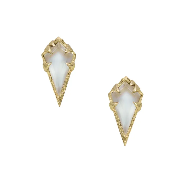 Karch Wolfe Earrings Mystical Studs Moonstone