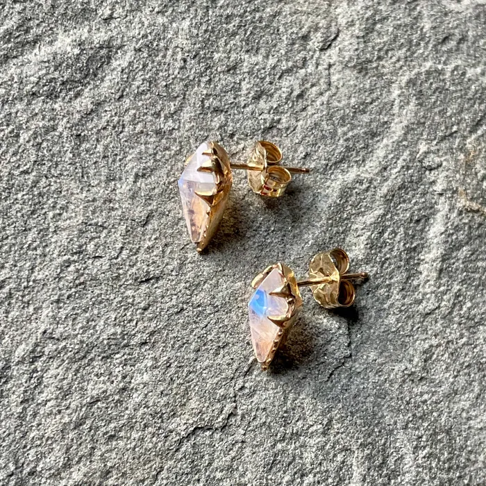 Karch Wolfe Earrings Mystical Studs Moonstone