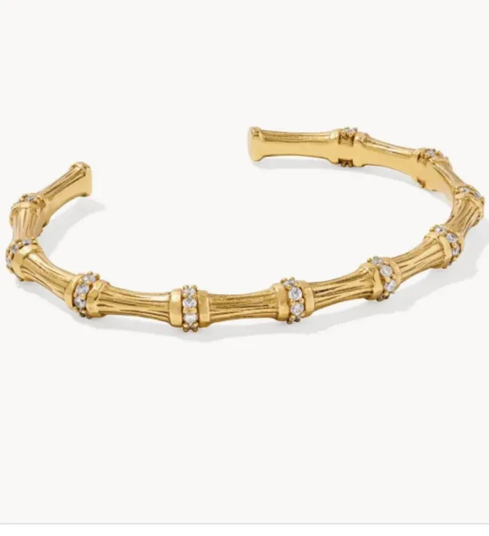 Kendra scott Bracelets KENDRA SCOTT Maura Vintage Gold Bamboo Cuff Bracelet in White Crystal 9608859516 Kendra scott Bracelets KENDRA SCOTT Maura Vintage Gold Bamboo Cuff Bracelet in White Crystal 9608859516