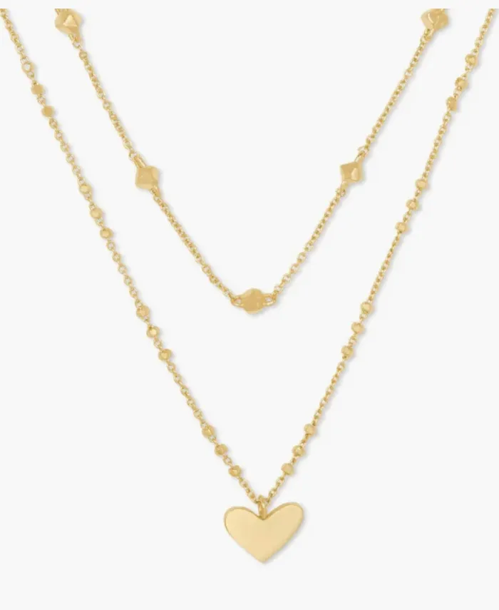 Kendra Scott Necklaces Kendra ScottAri Heart Multi Strand Necklace in Gold Metal 4217719033 Kendra Scott Necklaces Kendra ScottAri Heart Multi Strand Necklace in Gold Metal 4217719033