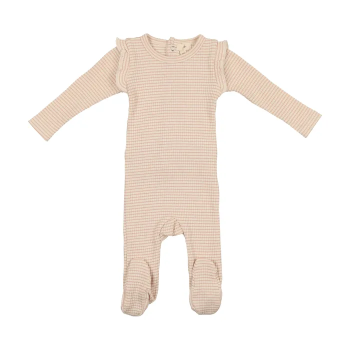 Lil Legs Lil Legs Ribbed Footie Pink Stripe Earrings