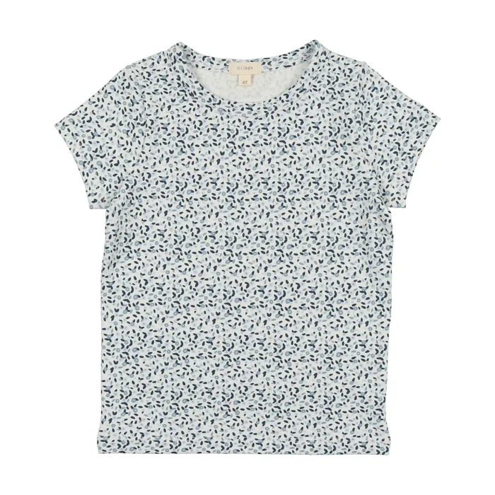 Lil Legs Short Sleeve TShirt Blue Floral Lil Legs Rings