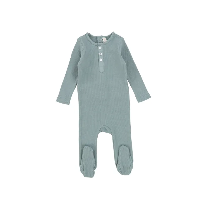 Lilette Earrings Lillette Ribbed Classic Henley Footie Teal