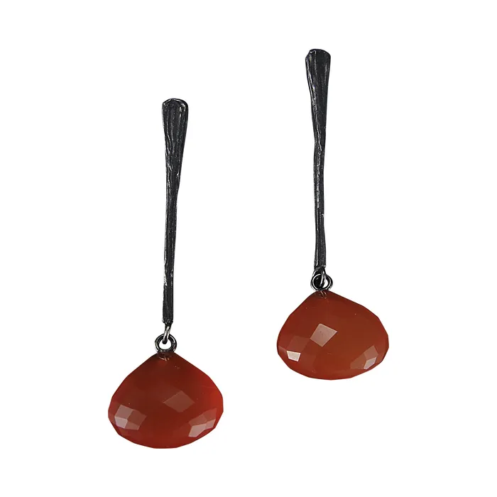 Long Drop Earring with Carnelian Dahlia Kanner Earrings