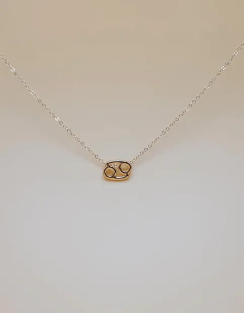 LOV Necklaces Zodiac Symbol Necklace Cancer Gold Plated