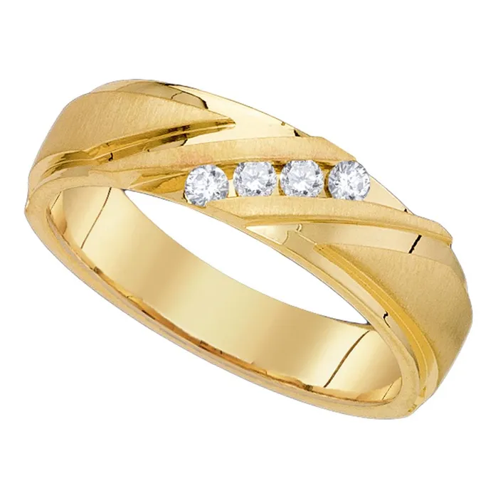 mayamila 10k Yellow Gold Mens Round Diamond Channelset Wedding Anniversary Band Ring 16 Cttw Rings mayamila 10k Yellow Gold Mens Round Diamond Channelset Wedding Anniversary Band Ring 16 Cttw Rings