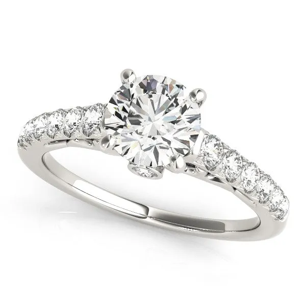 mayamila 14K White Gold Scalloped Single Row Band Round Diamond Engagement Ring 1 38 ct tw Rings mayamila 14K White Gold Scalloped Single Row Band Round Diamond Engagement Ring 1 38 ct tw Rings