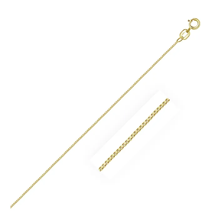 MayaMila Earrings 14k Yellow Gold Classic Box Chain 06mm