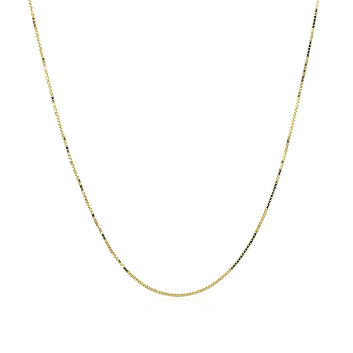MayaMila Earrings 14k Yellow Gold Classic Box Chain 06mm