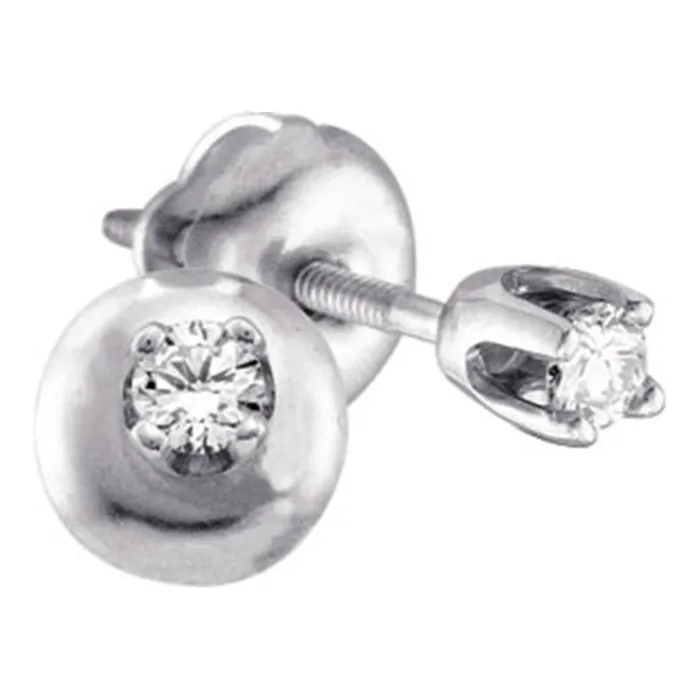 mayamila Earrings 14kt White Gold Girls Infant Round Diamond Solitaire Stud Earrings 110 Cttw mayamila Earrings 14kt White Gold Girls Infant Round Diamond Solitaire Stud Earrings 110 Cttw