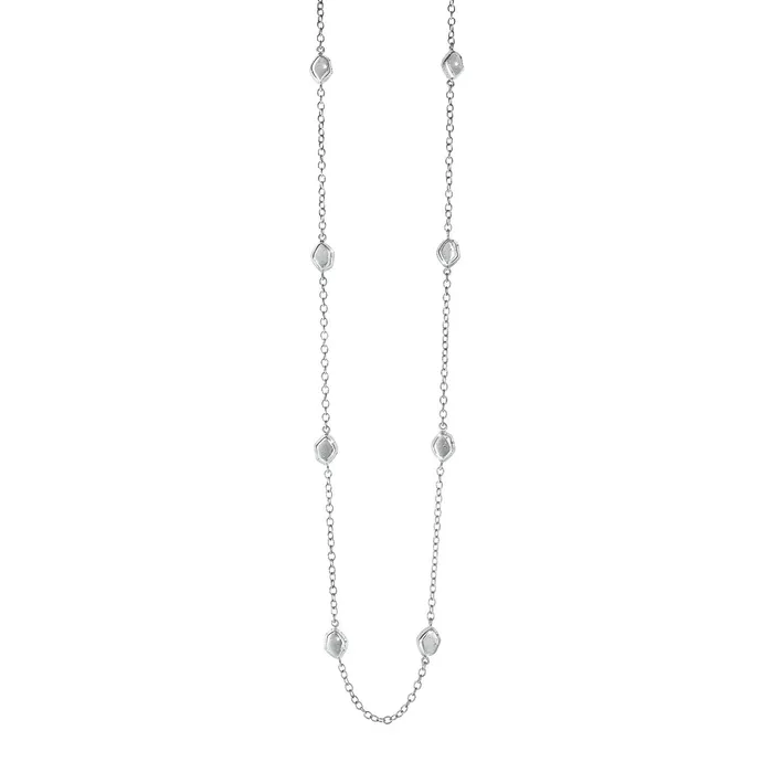 MayaMila Necklaces Station Necklace with Textured Beads in Sterling Silver MayaMila Necklaces Station Necklace with Textured Beads in Sterling Silver